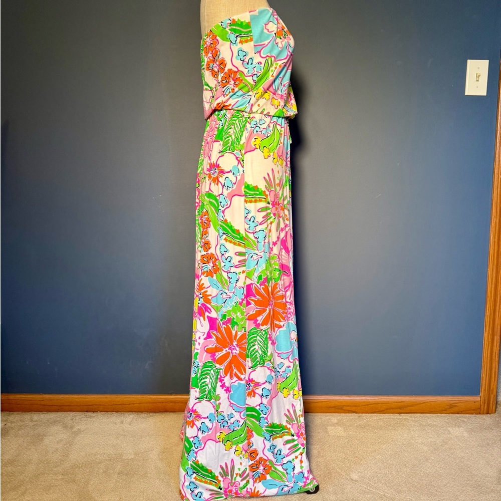 Lilly Pulitzer Multicolored Strapless Sundress Resort Wear - Picture 7 of 10